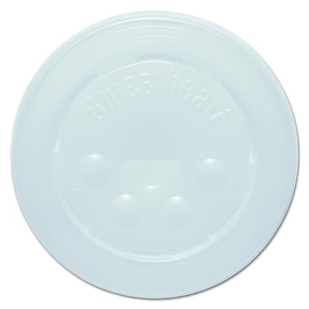 Solo Solo Cup L16BL-0100 16-21 oz Translucent Polystyrene Identification Straw Slot Lid for Paper Cold Cup - Case of 2000 L16BL-0100